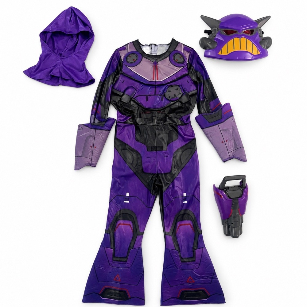 Disney Pixar Lightyear Zurg Deluxe Costume Kids M 7-8 Disguise Mask Blaster